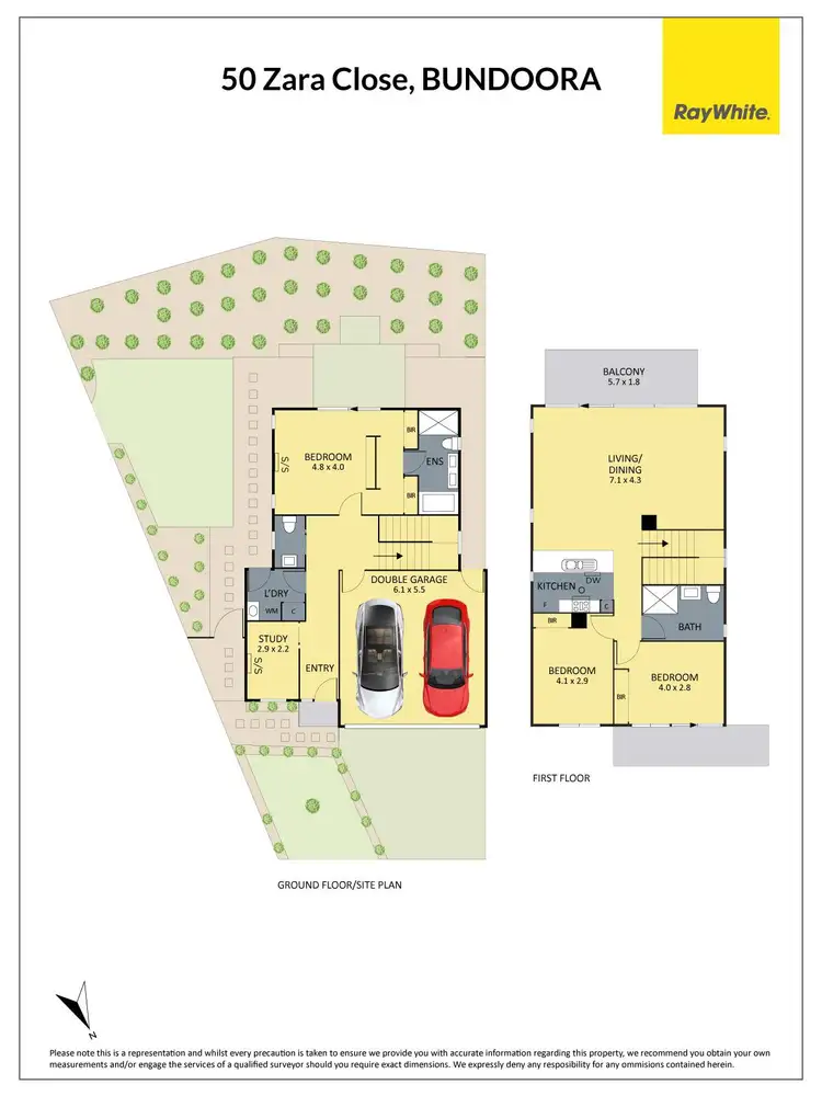 Floorplan of Homely house listing, 50 Zara Close, Bundoora VIC 3083