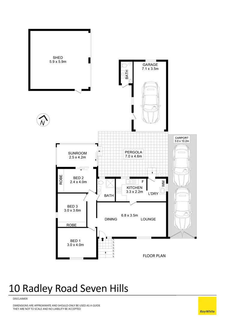 Floorplan of Homely house listing, 10 Radley Road, Seven Hills NSW 2147