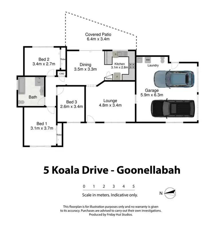 Floorplan of Homely house listing, 5 Koala Drive, Goonellabah NSW 2480