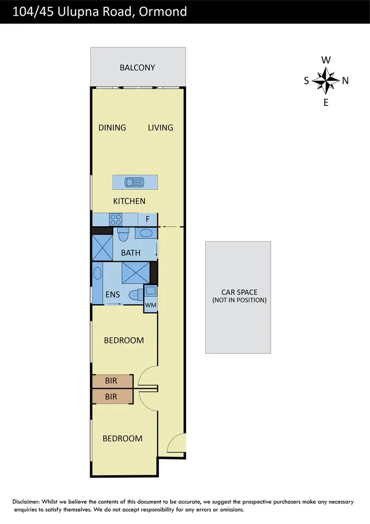 Floorplan of Homely apartment listing, 104/45 Ulupna Road, Ormond VIC 3204