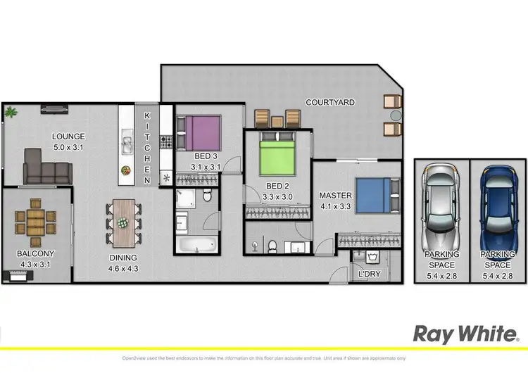 Floorplan of Homely unit listing, 3/61-63 Walker Street, Helensburgh NSW 2508