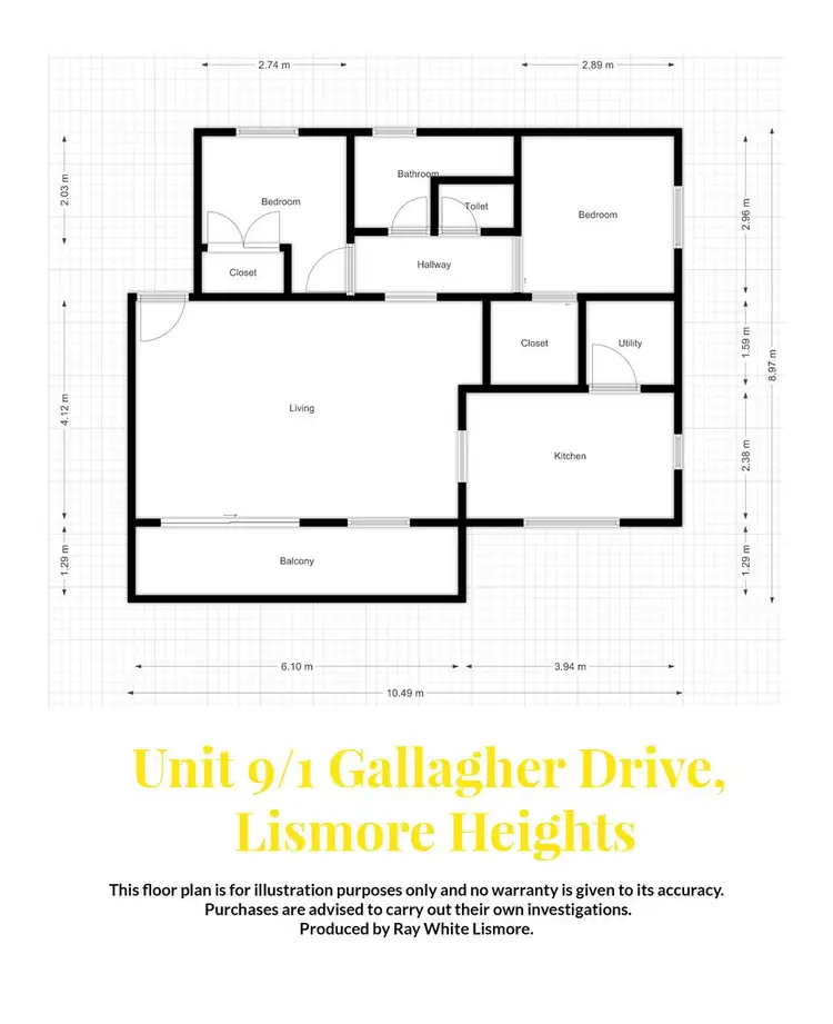 Floorplan of Homely unit listing, Unit 9/1 Gallagher Drive, Lismore Heights NSW 2480