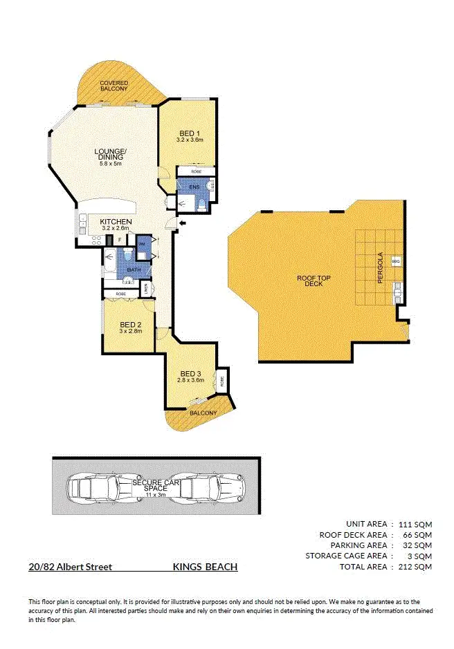 Floorplan of Homely unit listing, Unit 20/82 Albert Street, Kings Beach QLD 4551