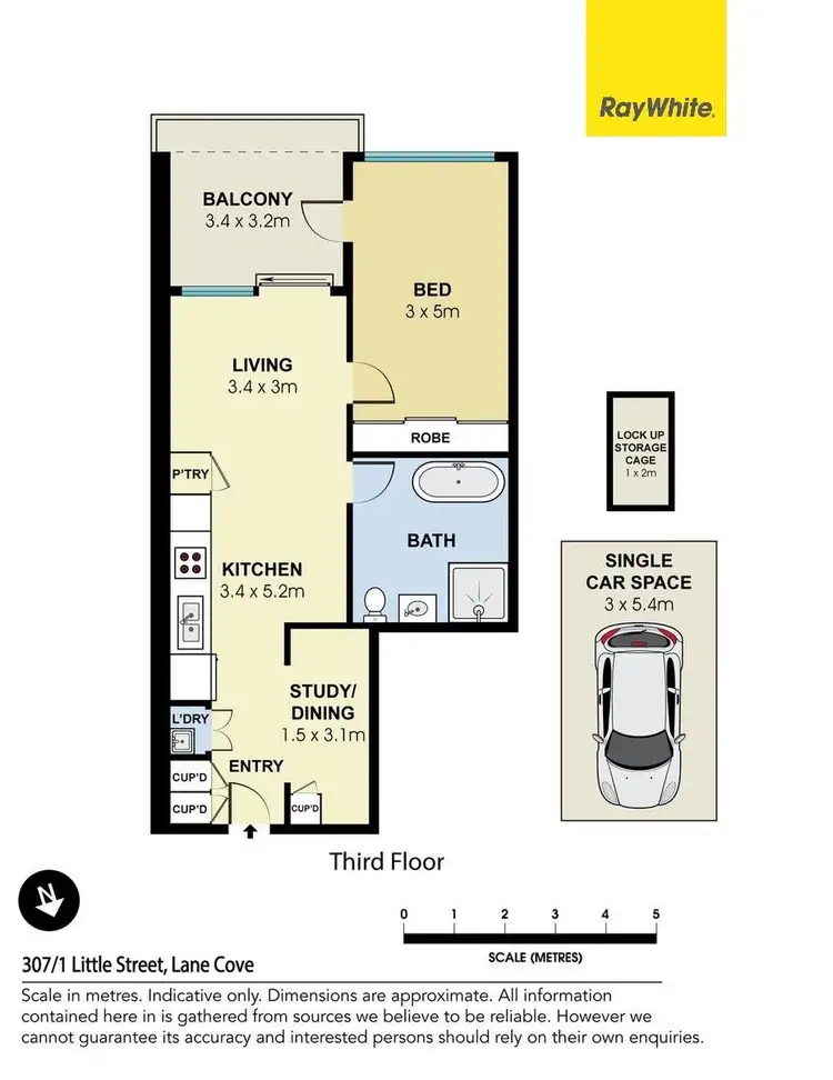 Floorplan of Homely unit listing, 307/1-5 Little Street (enter from Pottery Lane), Lane Cove NSW 2066