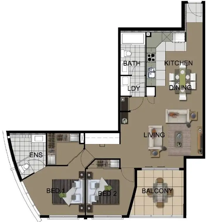 Floorplan of Homely apartment listing, 23/482 Upper Roma Street, Brisbane City QLD 4000