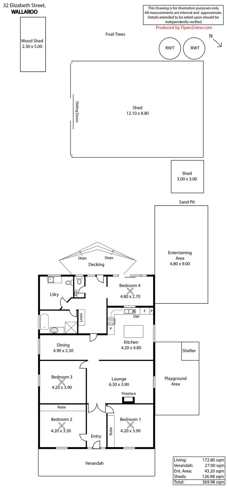 Floorplan of Homely house listing, 32 Elizabeth Street, Wallaroo SA 5556