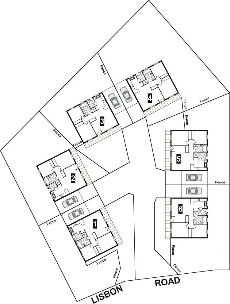 Floorplan of Homely block of units listing, 1-6/4 Lisbon Road, Craigmore SA 5114