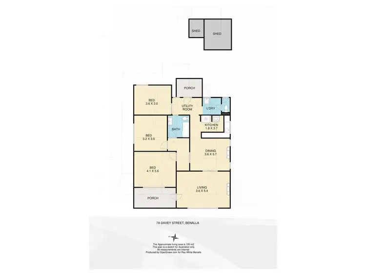 Floorplan of Homely house listing, 7A Davey Street, Benalla VIC 3672