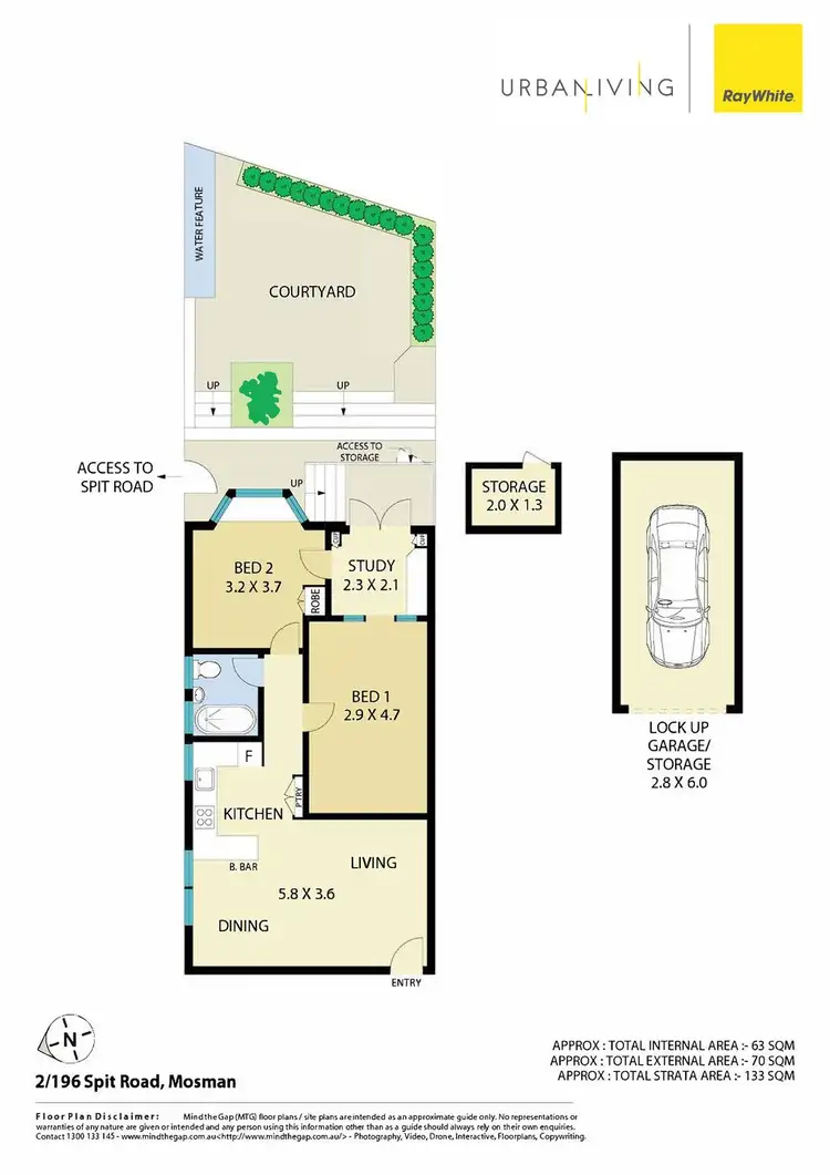 Floorplan of Homely apartment listing, 2/196 Spit Road, Mosman NSW 2088
