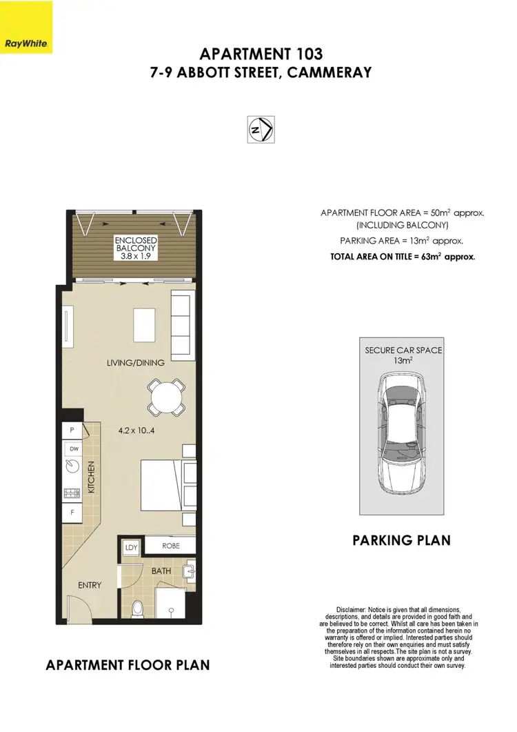 Floorplan of Homely apartment listing, 103/7-9 Abbott Street, Cammeray NSW 2062
