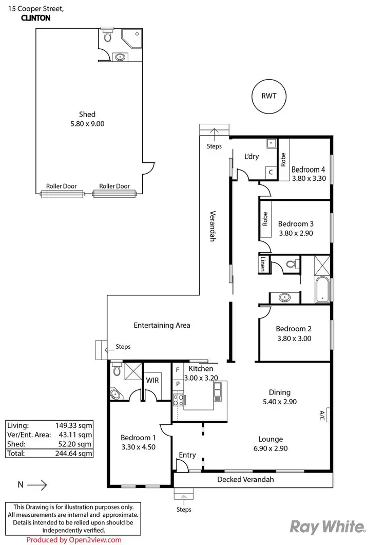 Floorplan of Homely house listing, 15 Cooper Street, Clinton SA 5570