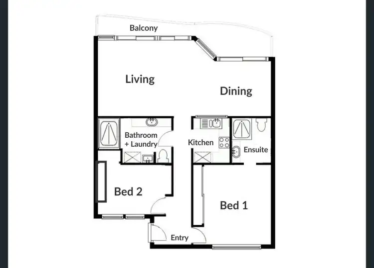 Floorplan of Homely unit listing, 4/510 Marine Parade, Biggera Waters QLD 4216