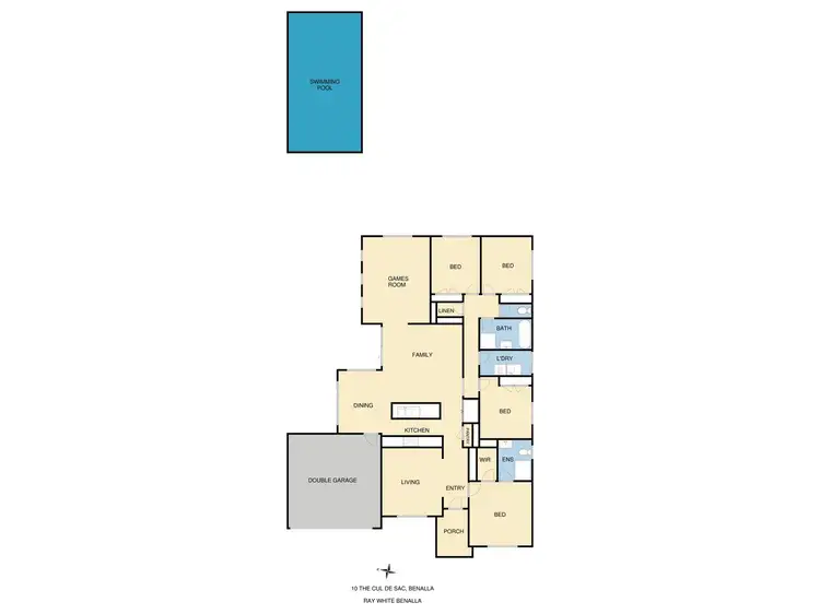 Floorplan of Homely house listing, 10 The Culdesac, Benalla VIC 3672