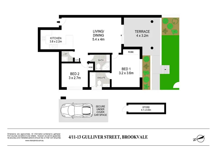 Floorplan of Homely apartment listing, 4/11-13 Gulliver Street, Brookvale NSW 2100