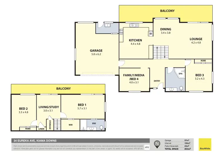 Floorplan of Homely house listing, 34 Eureka Avenue, Kiama Downs NSW 2533