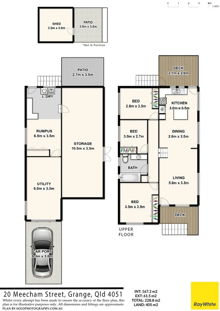 Floorplan of Homely house listing, 20 Meecham Street, Grange QLD 4051