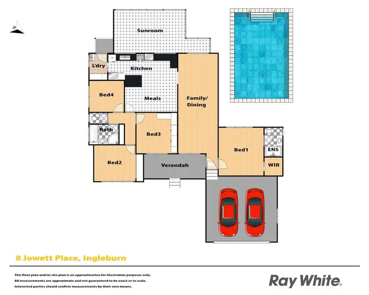 Floorplan of Homely house listing, 8 Jowett Place, Ingleburn NSW 2565
