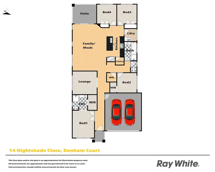 Floorplan of Homely house listing, 14 Nightshade Close, Denham Court NSW 2565
