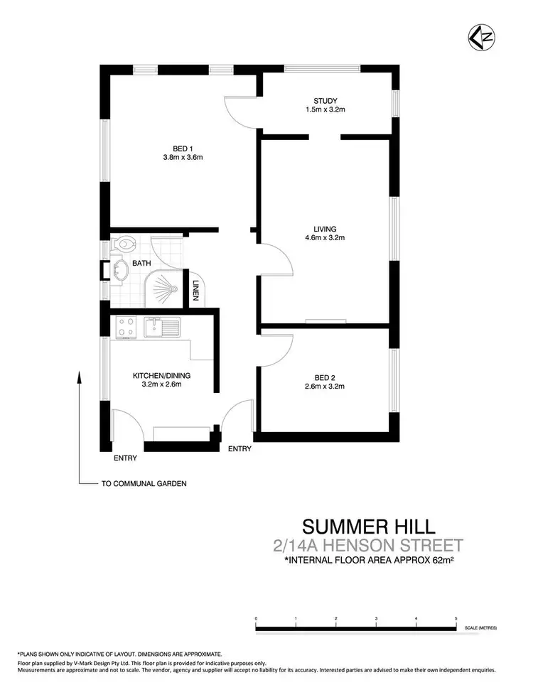 Floorplan of Homely apartment listing, 2/14a Henson Street, Summer Hill NSW 2130