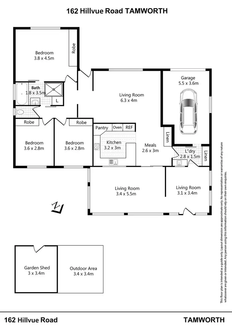 Floorplan of Homely house listing, 162 Hillvue Road, Tamworth NSW 2340