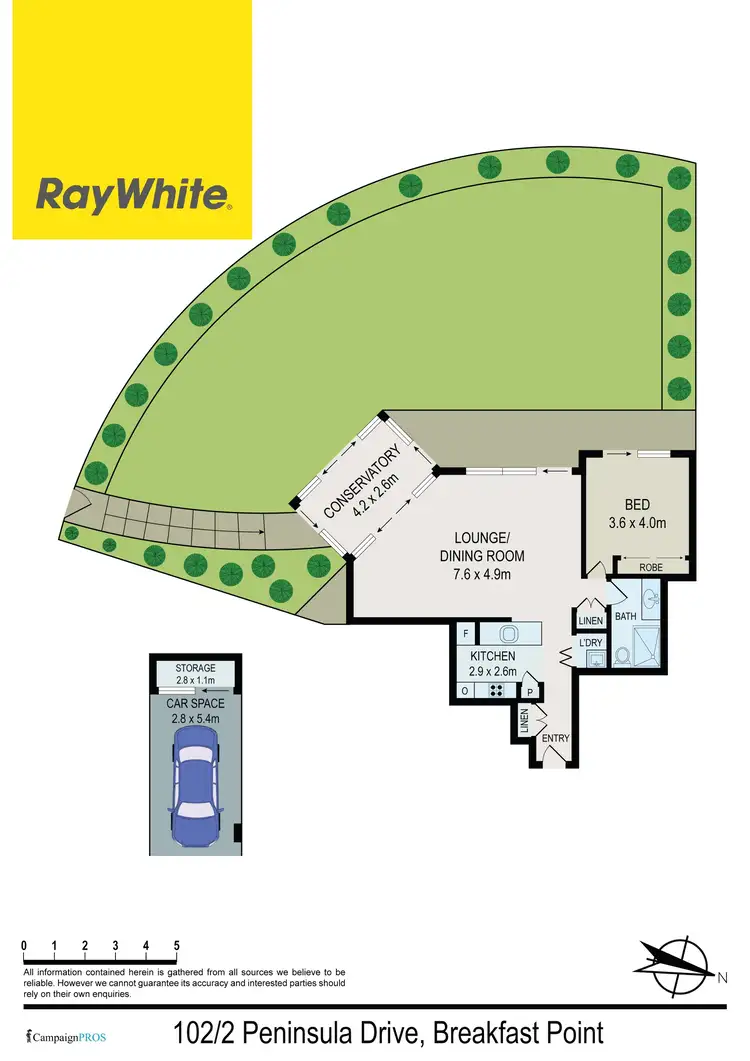 Floorplan of Homely apartment listing, 102/2 Peninsula Drive, Breakfast Point NSW 2137
