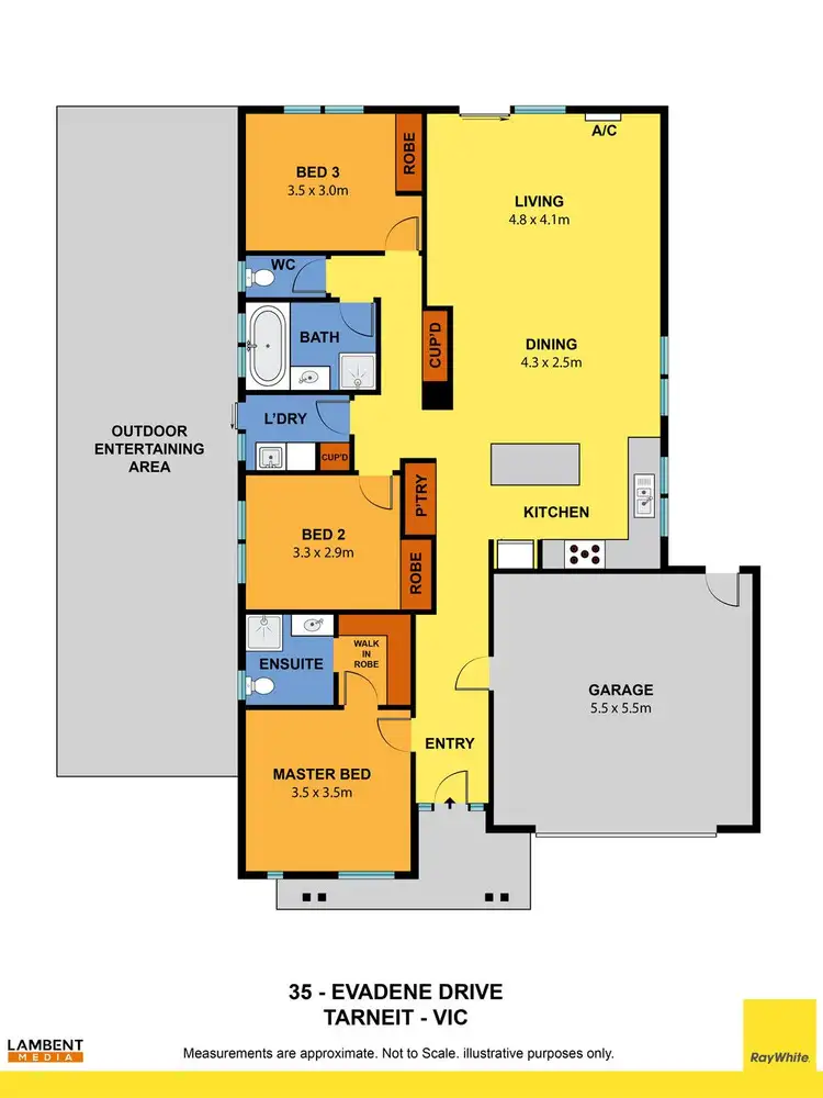 Floorplan of Homely house listing, 35 Evadene Drive, Tarneit VIC 3029