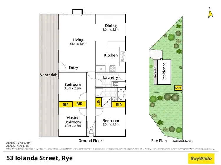 Floorplan of Homely house listing, 53 Iolanda Street, Rye VIC 3941