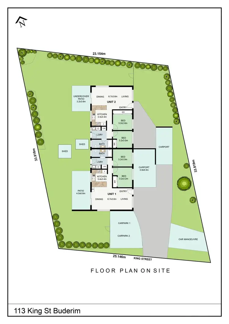 Floorplan of Homely unit listing, 2/113 King Street, Buderim QLD 4556
