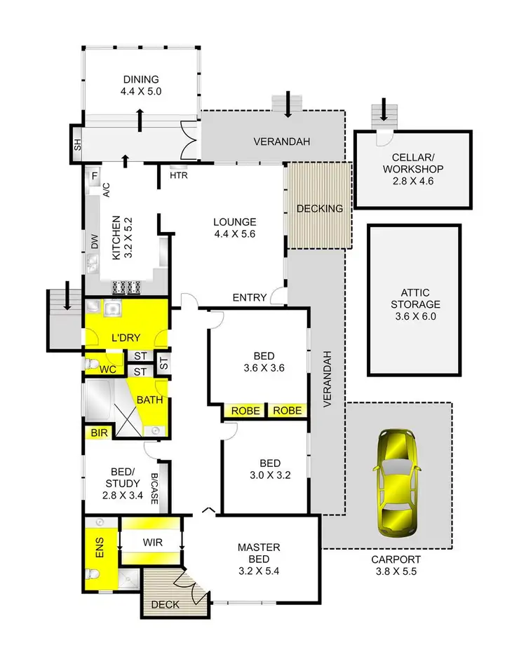 Floorplan of Homely house listing, 64 Graylea Avenue, Herne Hill VIC 3218