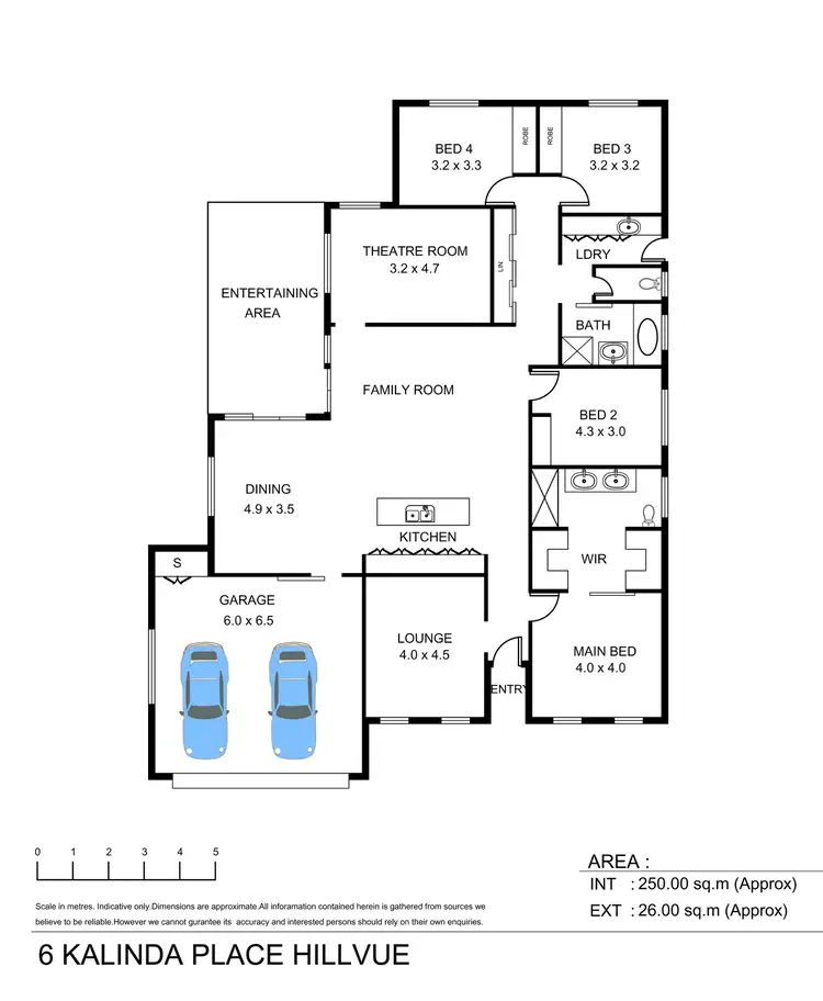 Floorplan of Homely house listing, 6 Kalinda Place, Tamworth NSW 2340