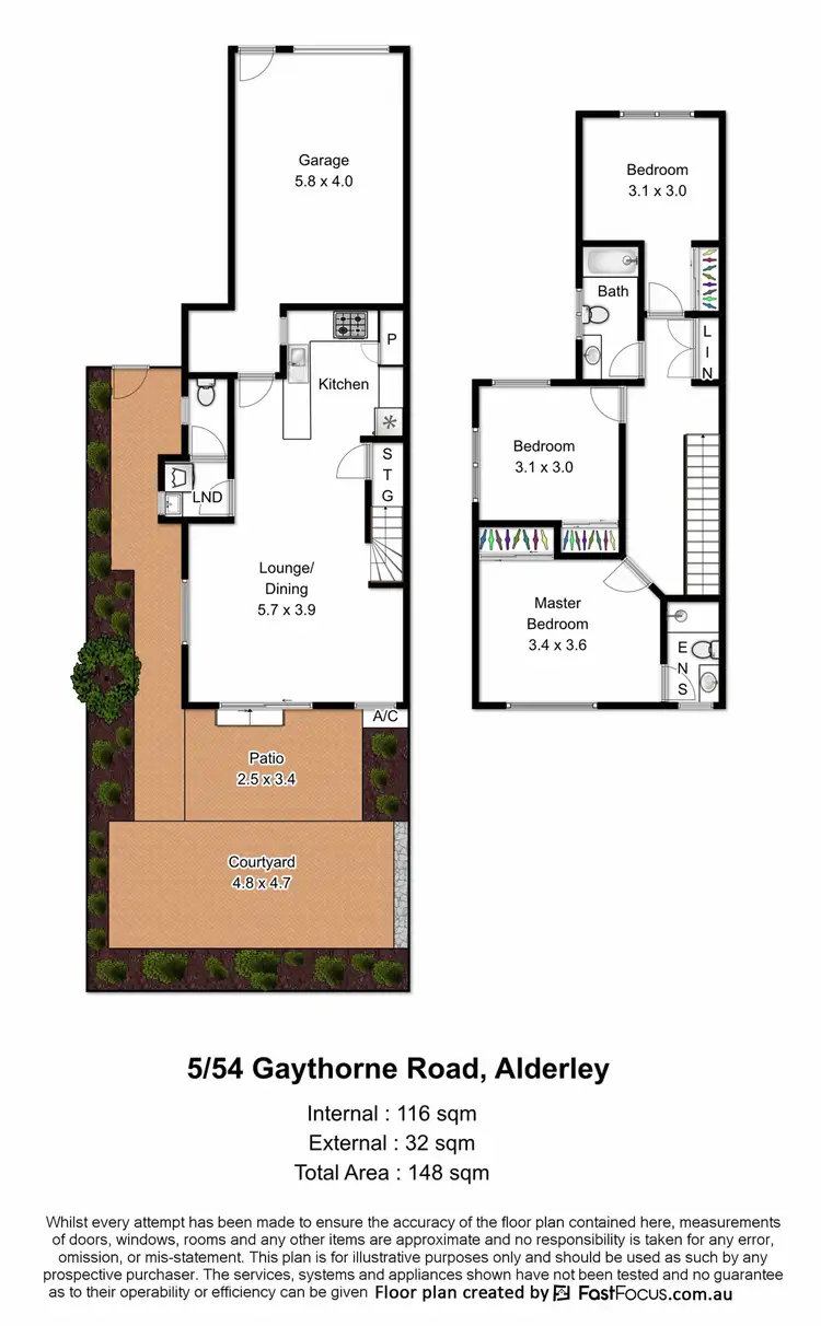 Floorplan of Homely townhouse listing, 5/54 Gaythorne Road, Gaythorne QLD 4051