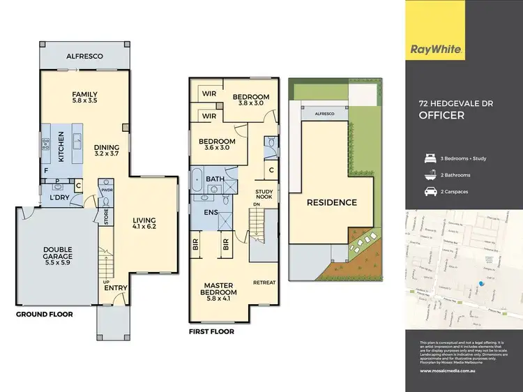 Floorplan of Homely house listing, 72 Hedgevale Drive, Officer VIC 3809