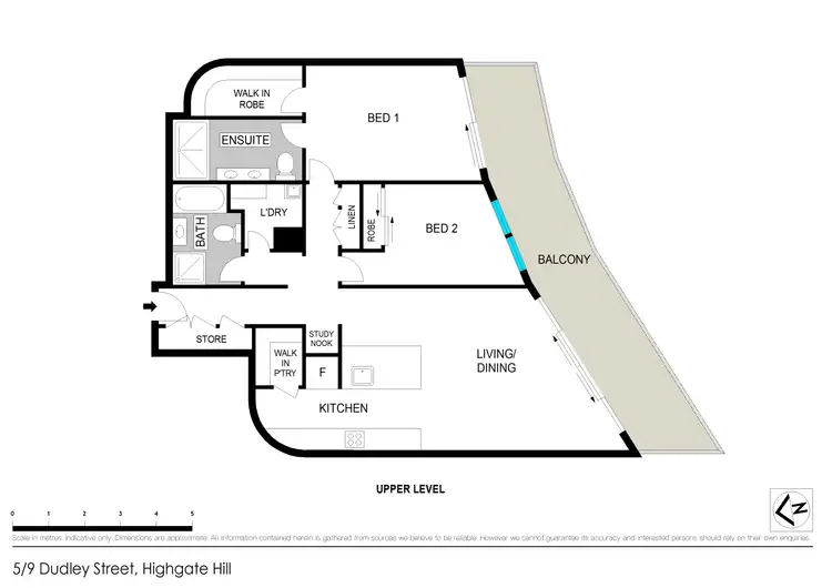 Floorplan of Homely apartment listing, 5/9 Dudley Street, Highgate Hill QLD 4101