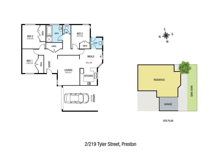 Floorplan of Homely unit listing, 2/219 Tyler Street, Preston VIC 3072