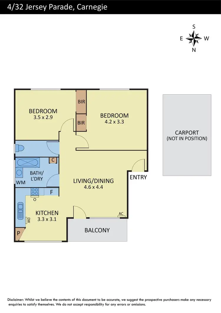 Floorplan of Homely apartment listing, 4/32 Jersey Parade, Carnegie VIC 3163