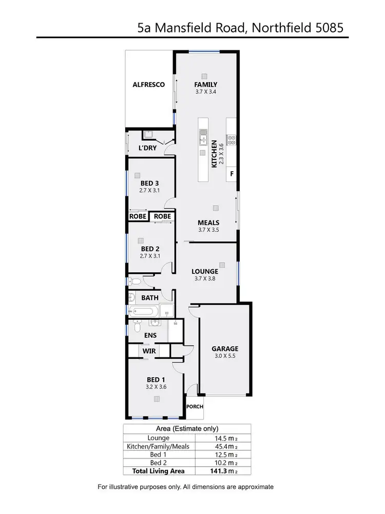 Floorplan of Homely house listing, 5A Mansfield Road, Northfield SA 5085