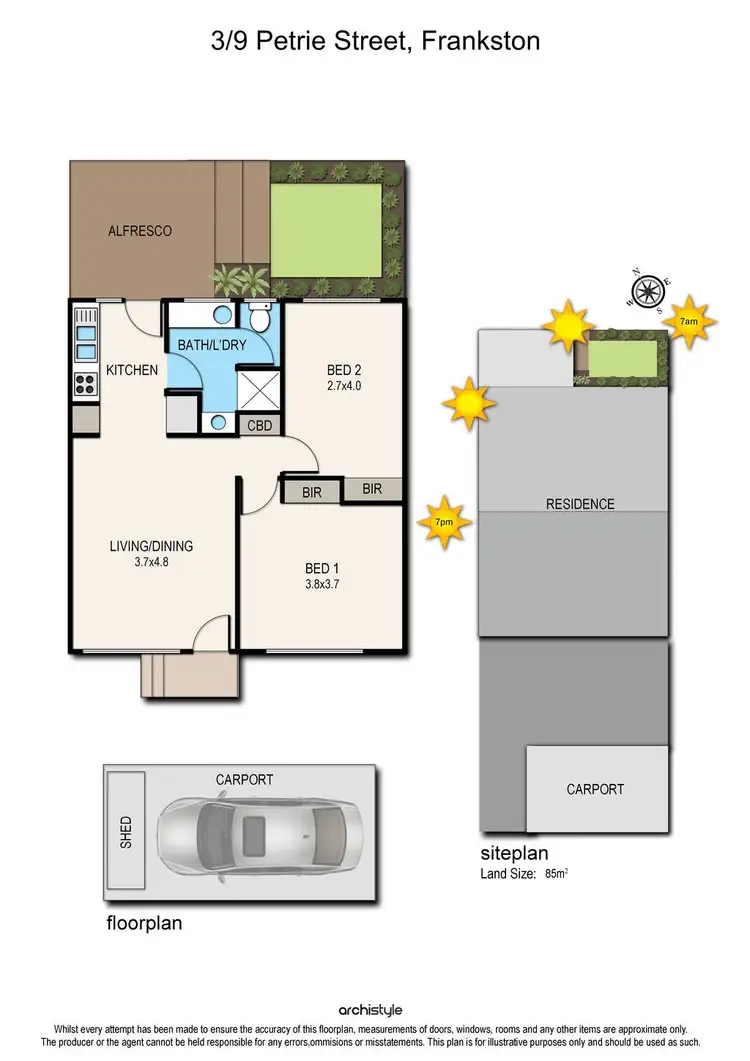 Floorplan of Homely unit listing, 3/9 Petrie Street, Frankston VIC 3199