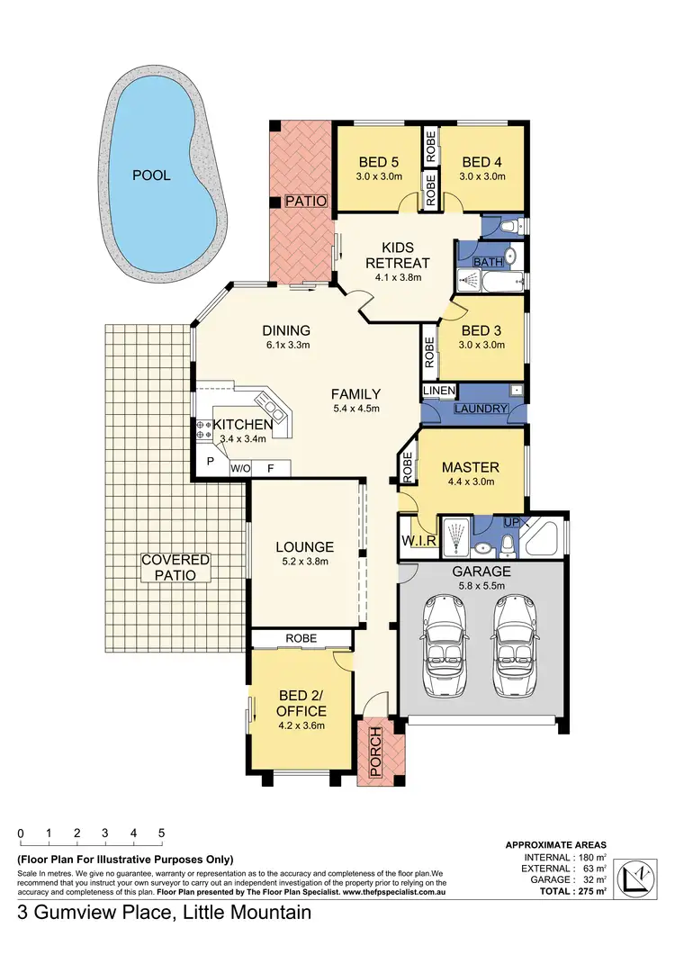 Floorplan of Homely house listing, 3 Gumview Place, Little Mountain QLD 4551