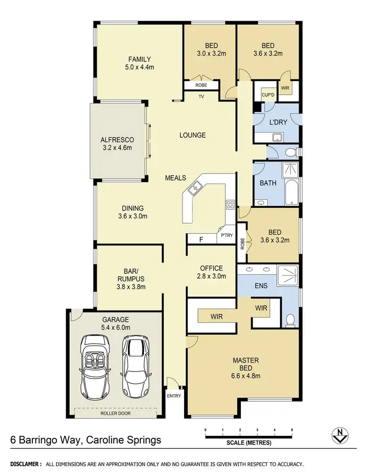 Floorplan of Homely house listing, 6 Barringo Way, Caroline Springs VIC 3023