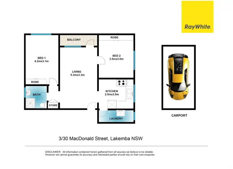 Floorplan of Homely unit listing, 3/30 Macdonald Steet, Lakemba NSW 2195