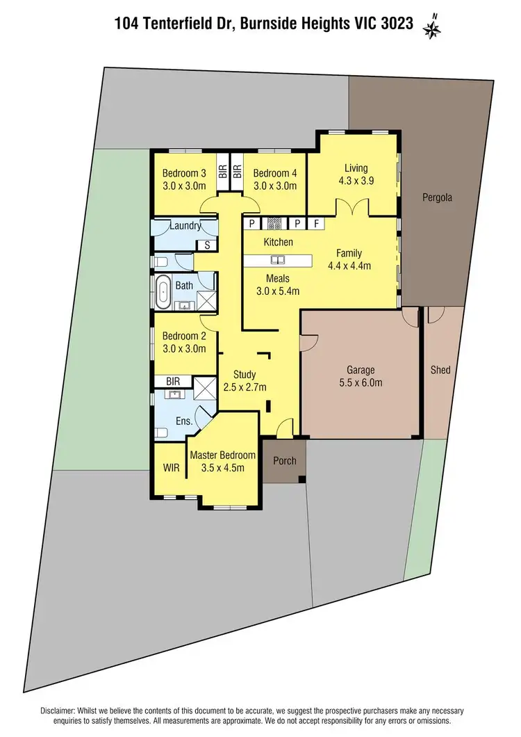 Floorplan of Homely house listing, 104 Tenterfield Drive, Burnside Heights VIC 3023