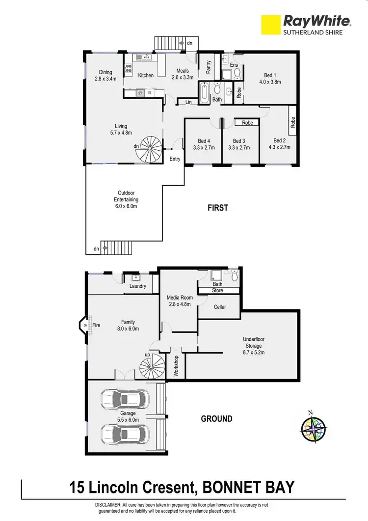 Floorplan of Homely house listing, 15 Lincoln Crescent, Bonnet Bay NSW 2226