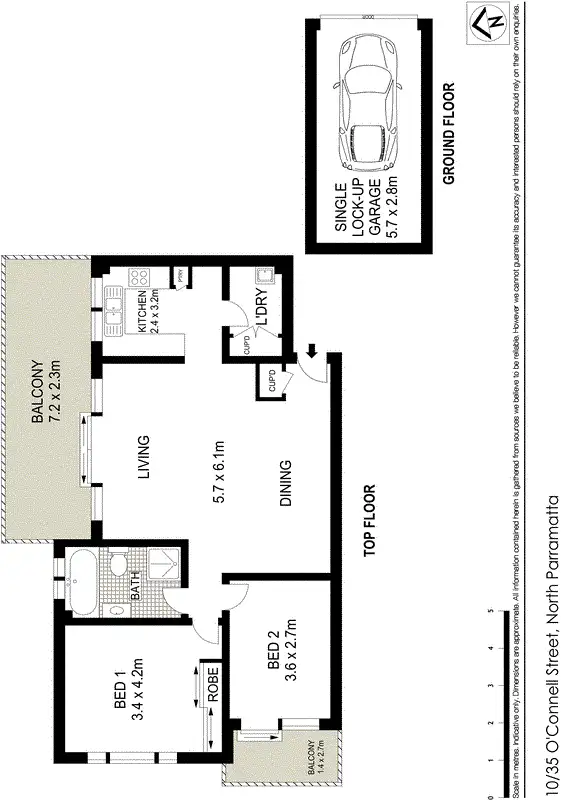 Floorplan of Homely unit listing, 10/35-37 O'Connell Street, North Parramatta NSW 2151