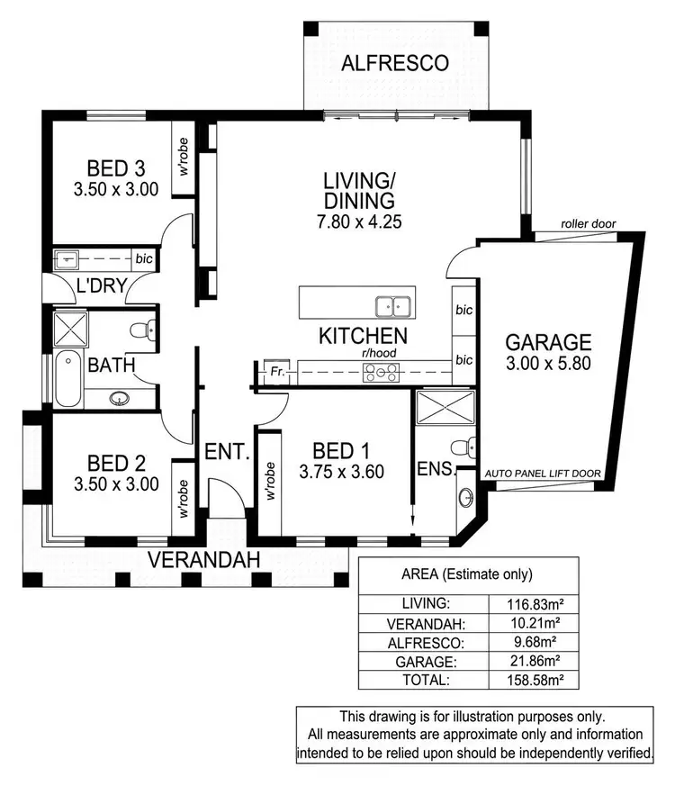 Floorplan of Homely house listing, 13 Clifford Street, Brooklyn Park SA 5032