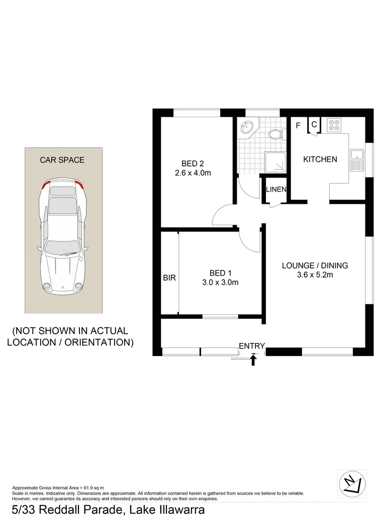 Floorplan of Homely unit listing, 5/33 Reddall Parade, Lake Illawarra NSW 2528