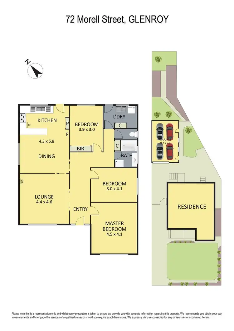 Floorplan of Homely house listing, 72 Morell Street, Glenroy VIC 3046
