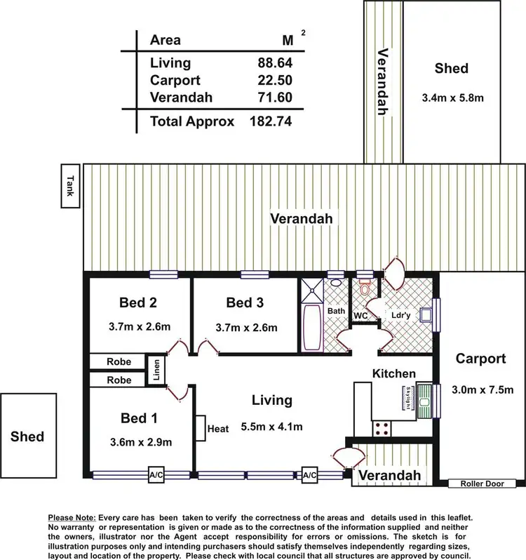 Floorplan of Homely house listing, 3 Belfast Street, Taperoo SA 5017