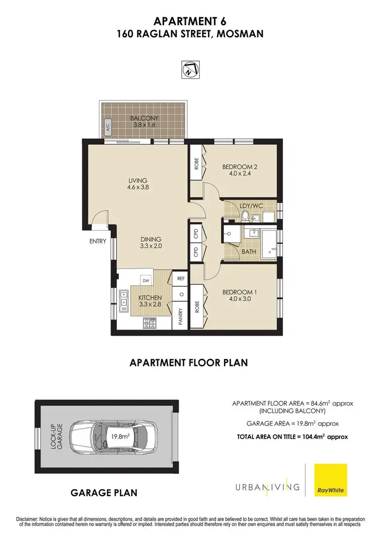 Floorplan of Homely apartment listing, 6/160 Raglan Street, Mosman NSW 2088