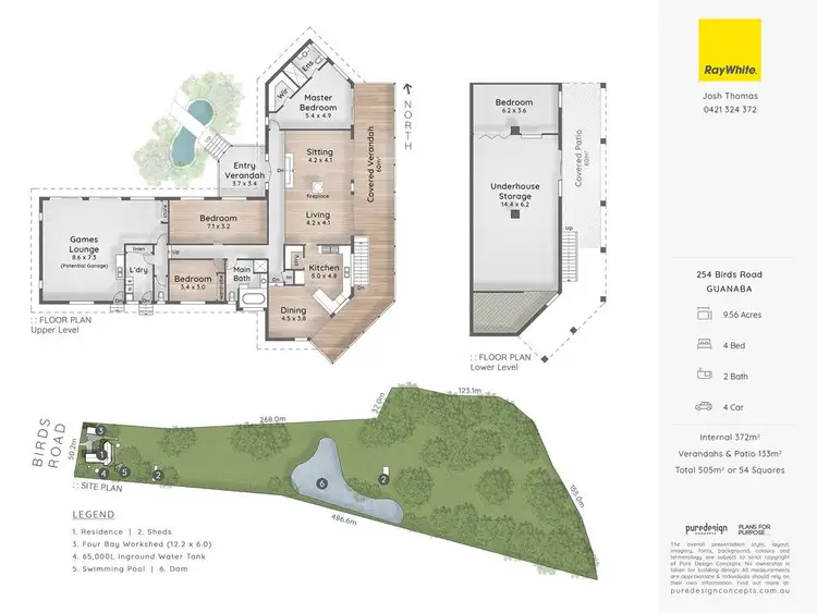 Floorplan of Homely rural property listing, 254 Birds Road, Guanaba QLD 4210
