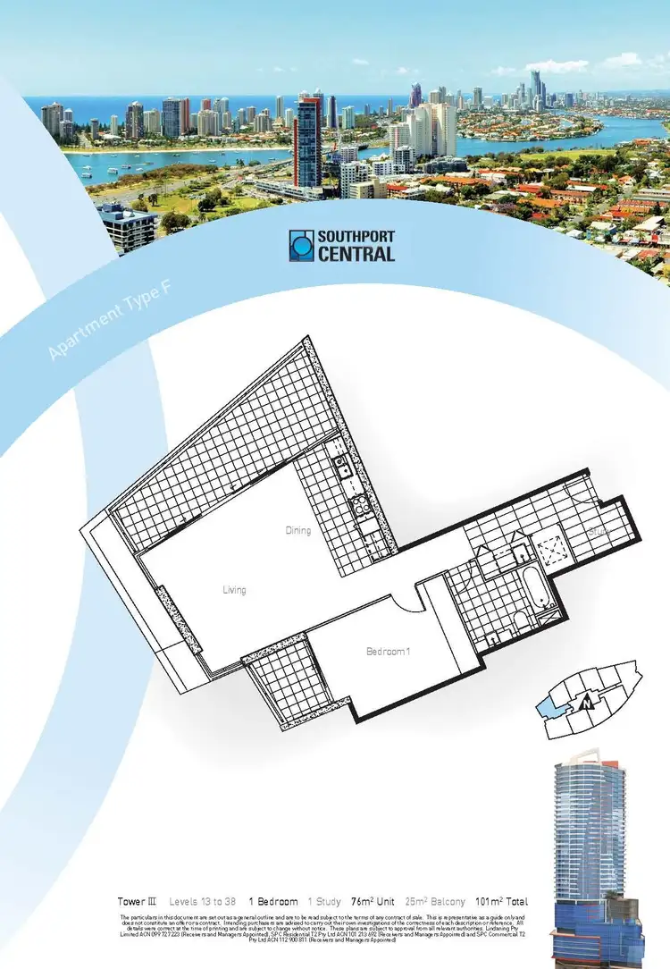 Floorplan of Homely apartment listing, 32606/9 Lawson Street, Southport QLD 4215